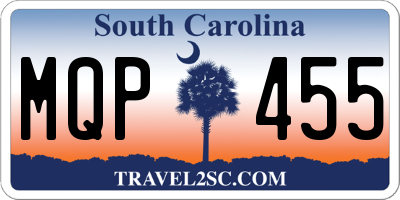 SC license plate MQP455