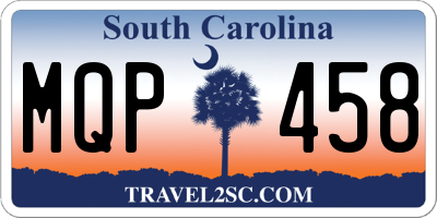 SC license plate MQP458