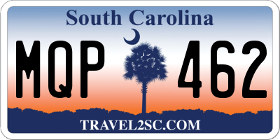SC license plate MQP462