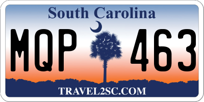 SC license plate MQP463
