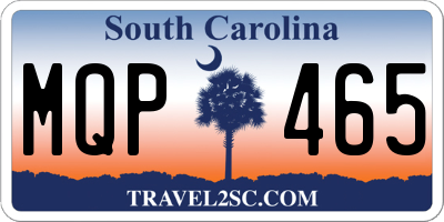 SC license plate MQP465