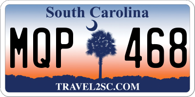 SC license plate MQP468
