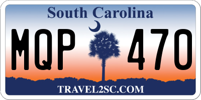 SC license plate MQP470