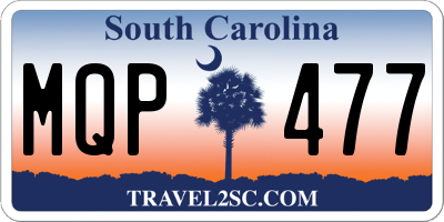 SC license plate MQP477