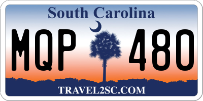 SC license plate MQP480