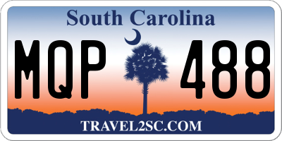 SC license plate MQP488