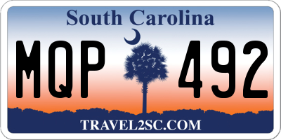 SC license plate MQP492