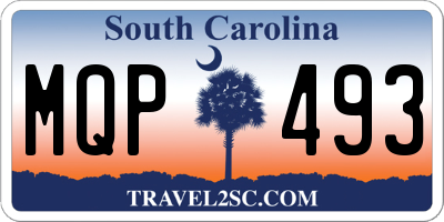 SC license plate MQP493