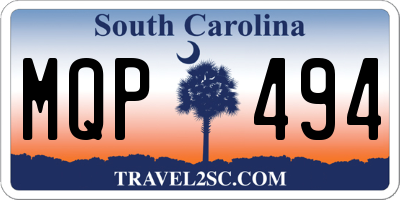 SC license plate MQP494