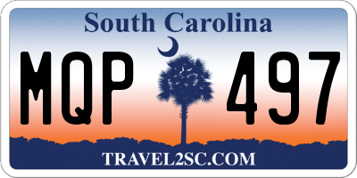 SC license plate MQP497