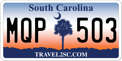 SC license plate MQP503