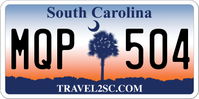 SC license plate MQP504