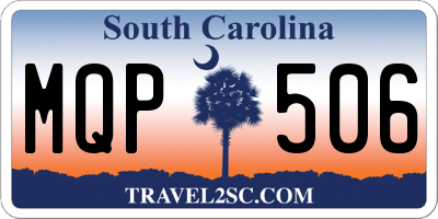 SC license plate MQP506