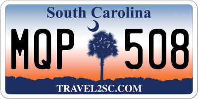 SC license plate MQP508