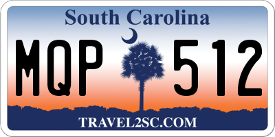SC license plate MQP512
