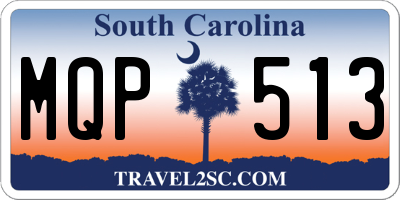 SC license plate MQP513