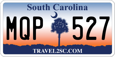 SC license plate MQP527
