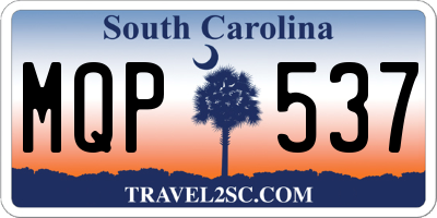 SC license plate MQP537