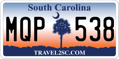 SC license plate MQP538
