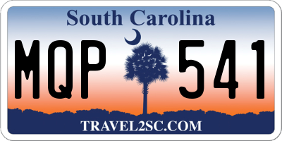 SC license plate MQP541