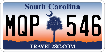 SC license plate MQP546