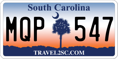 SC license plate MQP547