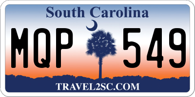 SC license plate MQP549