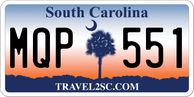 SC license plate MQP551