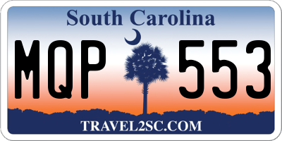 SC license plate MQP553