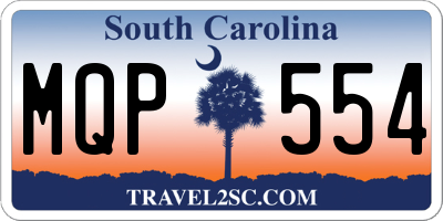 SC license plate MQP554