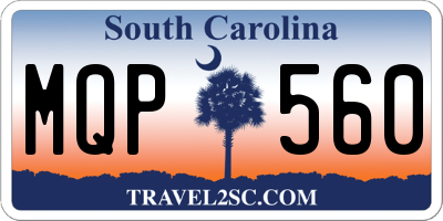 SC license plate MQP560