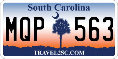 SC license plate MQP563