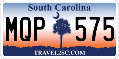 SC license plate MQP575