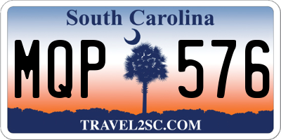 SC license plate MQP576
