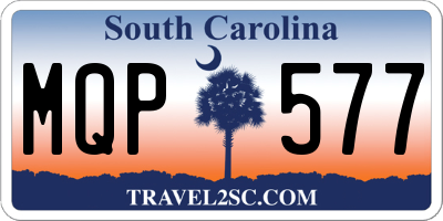SC license plate MQP577