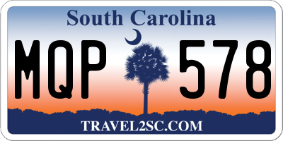 SC license plate MQP578