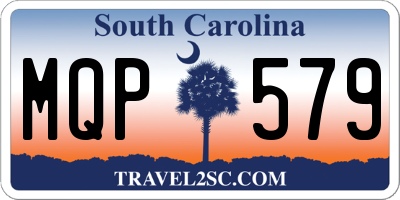 SC license plate MQP579
