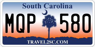 SC license plate MQP580