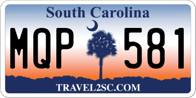 SC license plate MQP581