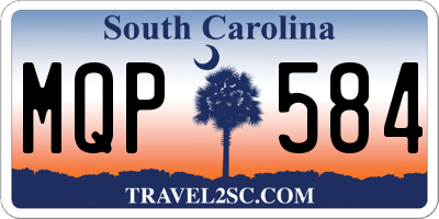 SC license plate MQP584