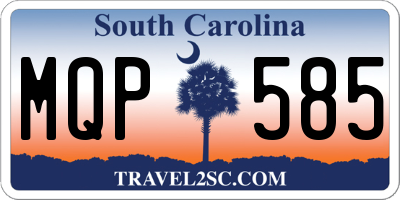 SC license plate MQP585