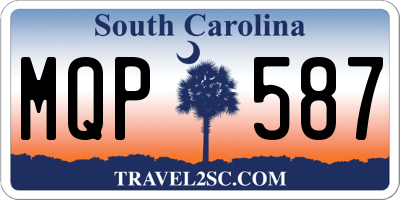 SC license plate MQP587
