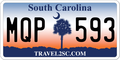 SC license plate MQP593