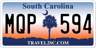 SC license plate MQP594