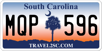 SC license plate MQP596