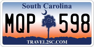 SC license plate MQP598