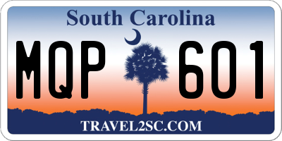 SC license plate MQP601