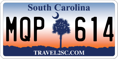 SC license plate MQP614