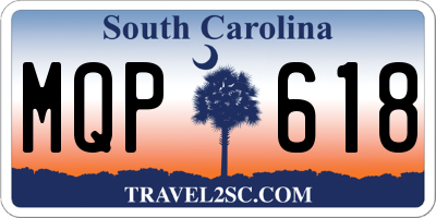 SC license plate MQP618