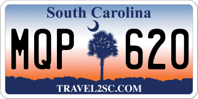 SC license plate MQP620